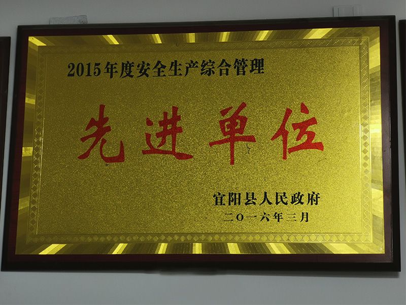 2015年度安全生產(chǎn)綜合管理先進單位